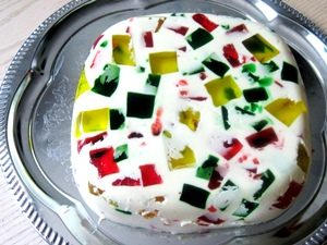  gelatina de mosaico con crema