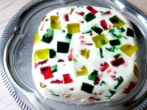 Top 45+ imagen receta de gelatina de mosaico con media crema